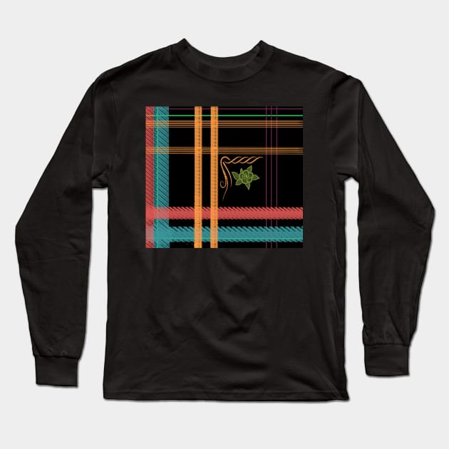 Neon Madras Long Sleeve T-Shirt by LochNestFarm